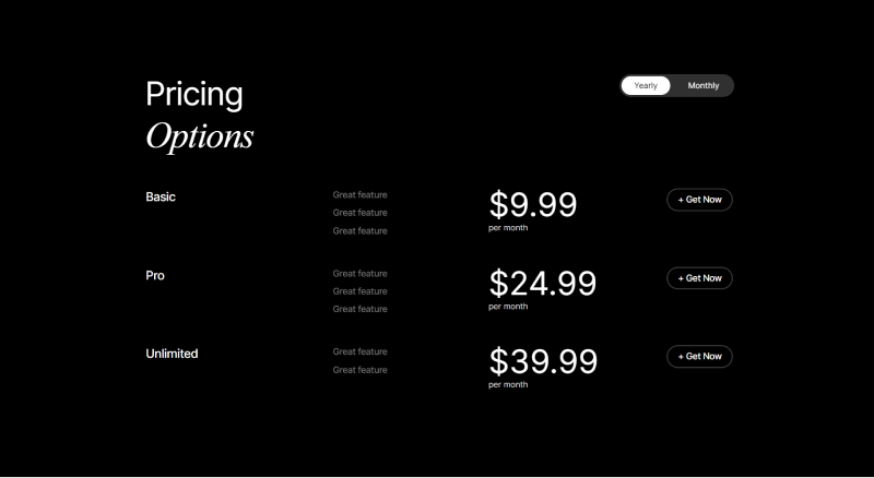 Pricing 003